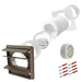 Universal Tumble Dryer Vent Kit Non Return Flap Exterior Wall Venting (Brown, 4" / 100mm)