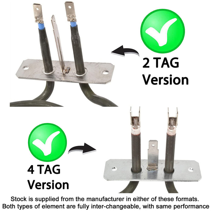 Hotpoint Fan Oven Cooker Heater Element 2 Turn 2000W Genuine C00302374 C00084399