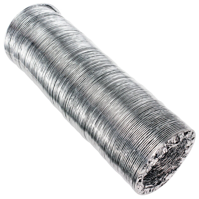 Universal Tumble Dryer Aluminium Duct Vent Hose + 2 x Pipe Clips (4" / 100mm x 5 Metres)