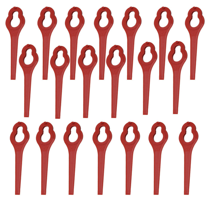 Plastic Blades for ALDI Ferrex Cordless Grass Trimmer 20v 40v Pack of 20 Red