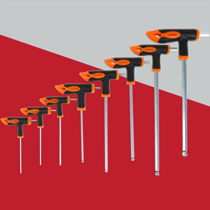 T Handle Screwdriver Set Torx Metric Hex Allen Key Long Star Security Tool CRV (16 Piece)