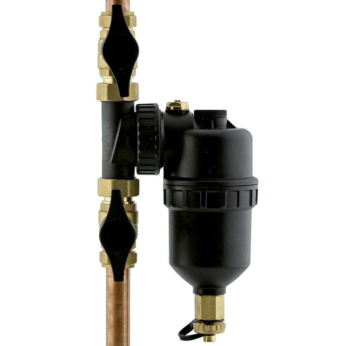 Tower 22mm Magentic Boiler Filter Inline Central Heating Brass Threaded Pipe Energy Saving Kit