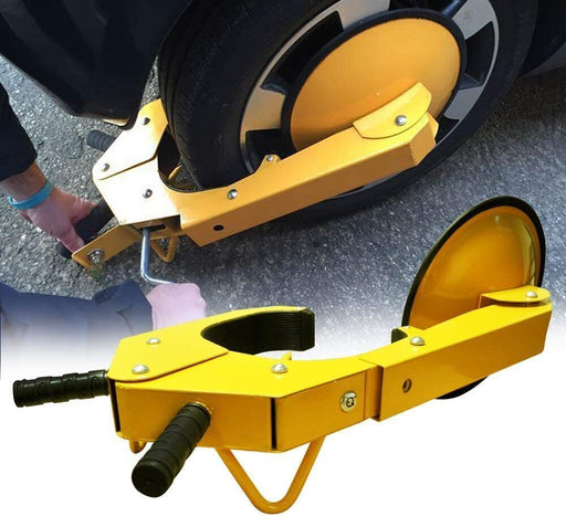Wheel Clamp Lock Trailer Caravan Motorhome Car Van Heavy Duty Disc Arm UK