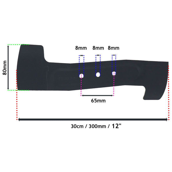 Blade for Flymo EasiStore 300R Li Mighti-Mo 300 Li Lawnmower Mower 30cm 12"