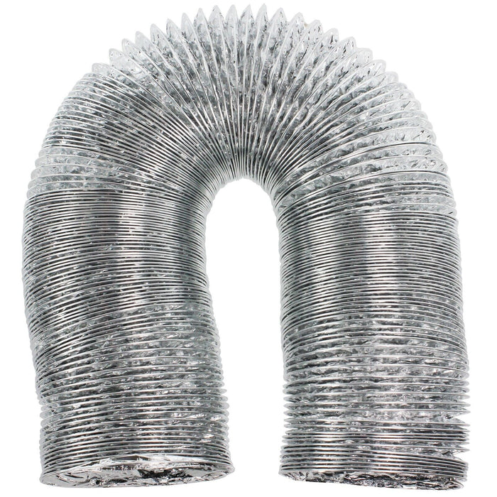 Universal Tumble Dryer Aluminium Duct Vent Hose + 2 x Pipe Clips (4" / 100mm x 5 Metres)