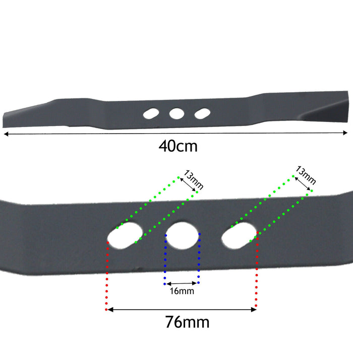 Metal Blade for B&Q FPLMP99 2015 Lawnmower Mower 40cm x 2 Blades