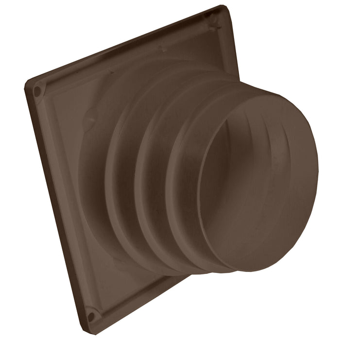Vent Hose Wall Adaptor 4" 4.5" 5" Air Con Tumble Dryer Cooker Hood Step Outlet Brown