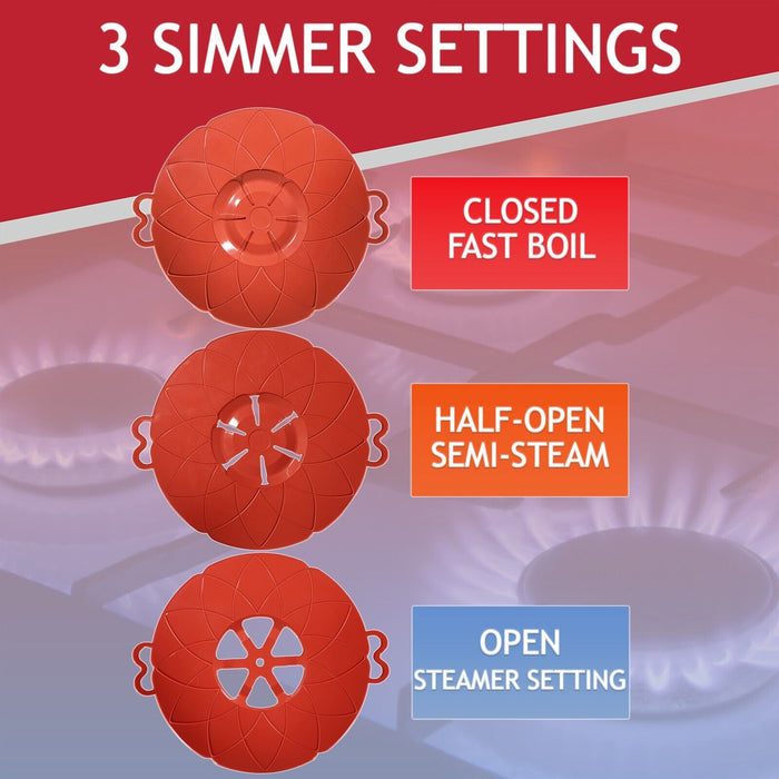 Pan Lid Spill Stopper Silicone Pot Steamer Saucepan Cover Anti Boiling Overflow Protector