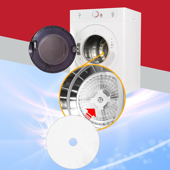 Universal Tumble Dryer 235mm Cloth Round Exhaust + Air Intake Filters (10 Piece Filter Kit)