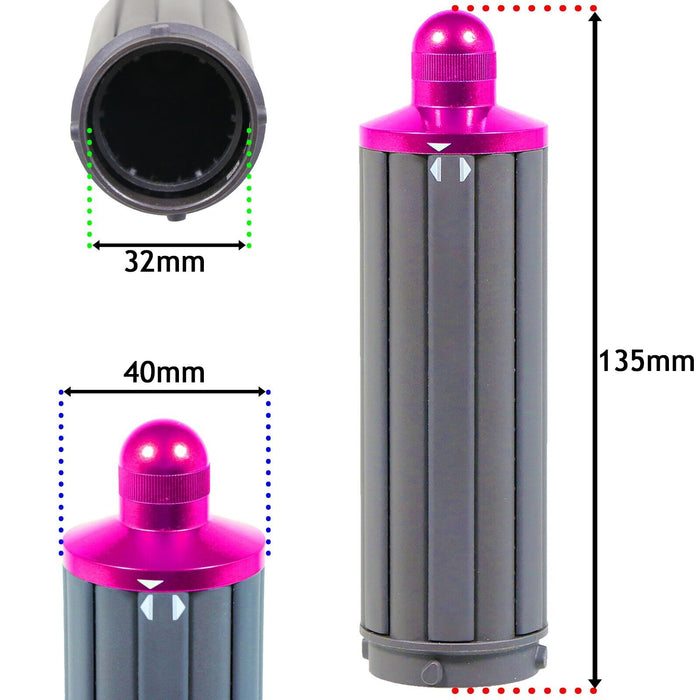 Dyson Airwrap Barrel 40mm x 135mm Hair Styler 1.6" Nickel / Fuchsia 971889-01