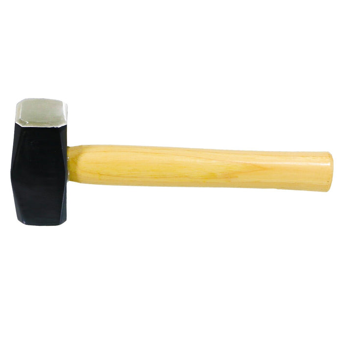 Lump Club Sledge Hammer Heavy Duty Hickory Wood Shaft Hardened Steel Head Long Grip Handle (4lb / 2kg)