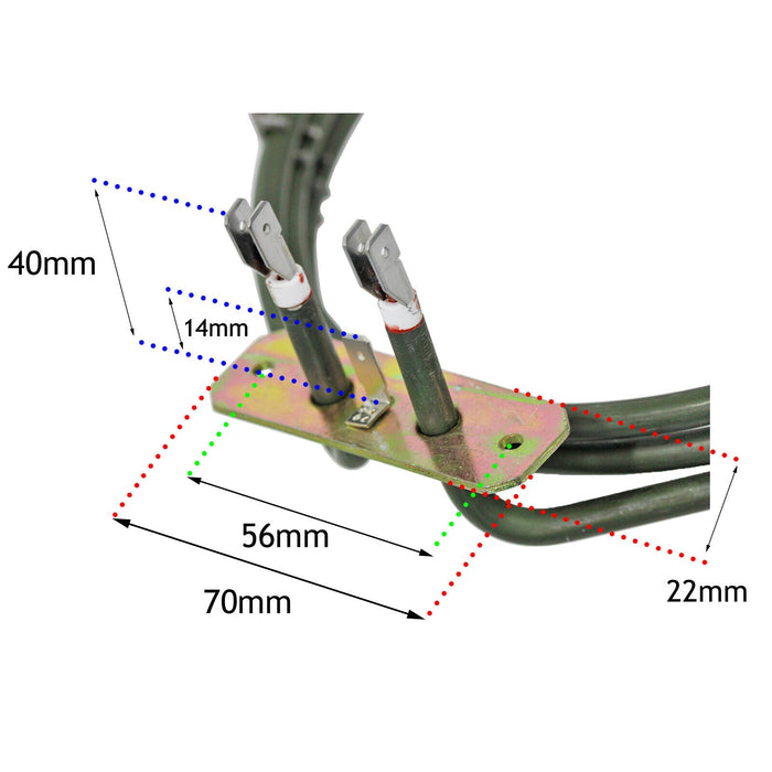 Heater Element for Caple / Kenwood Fan Oven Cooker (3 Turn, 2200W)
