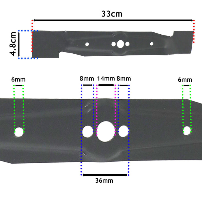 Blade for Flymo Power Compact 330 PC330 Lawnmower Mower 33cm 13" FLY006