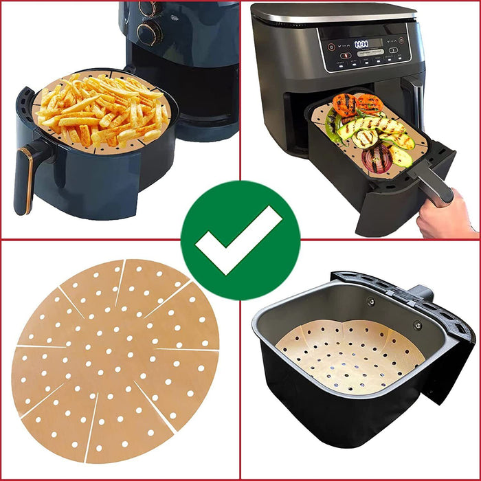 Air Fryer Rack Racks Double Drawer Basket Pot Grill Shelf Shelves + 2 x Liners