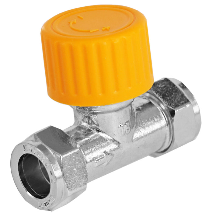 TOWER Thermostatic Radiator Valve Straight TRV Rad Lockshield Chrome Valves Set