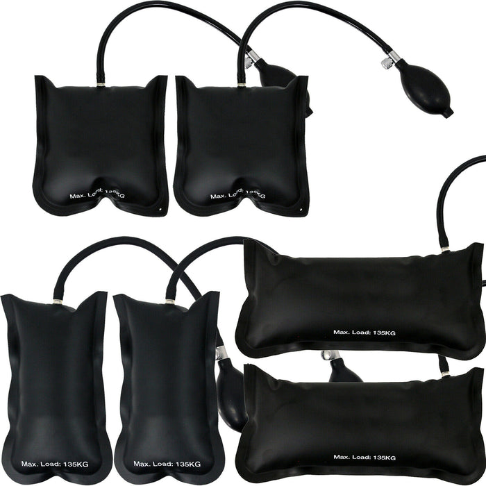 Inflatable Air Wedge Shim Lifting Levelling Pump Bag Tool Set 135kg (Pack of 6)