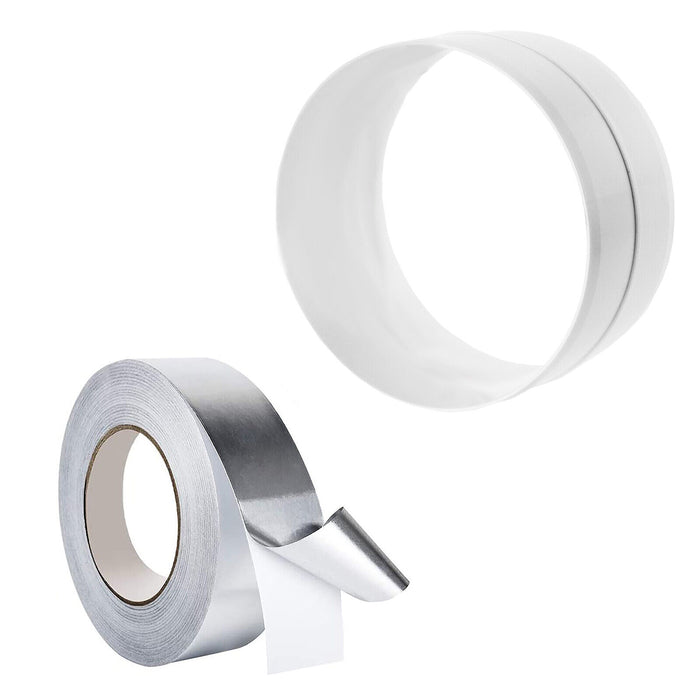 Air Conditioning Vent Connector Kit (5" Extension Hose Adaptor + 45m Aluminium Foil Tape)