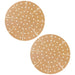 Universal Air Fryer / Multi Cooker Drawer Liners Non-Stick Round Perforated Mats (Brown, Pack of 2)