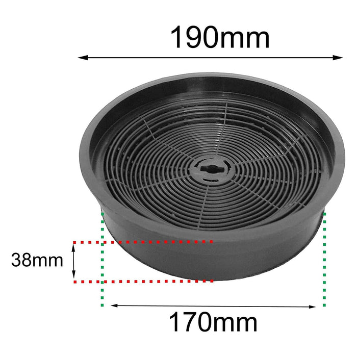 Carbon Filters for GLEN DIMPLEX B11KMCS B1-1KM-CS 444449649 Cooker Hood x 4
