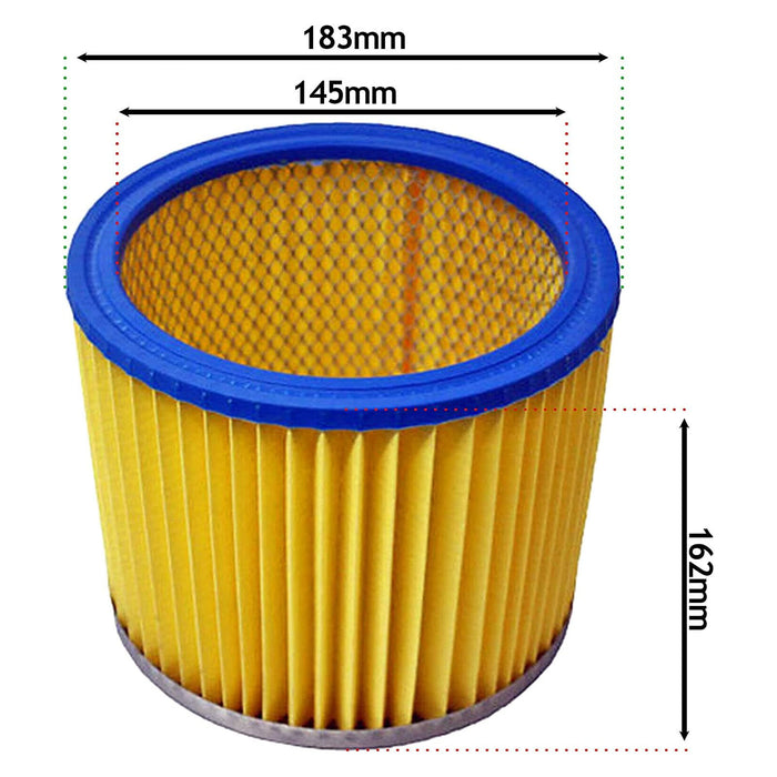 Filter Cartridge for TITAN TTB350 TTB351VAC TTB430VAC Wet & Dry + 10 Bags Sleeve
