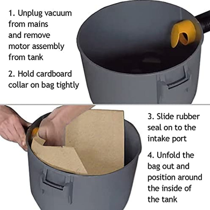 Filter Cartridge for TITAN TTB350 TTB351VAC TTB430VAC Wet & Dry + 10 Bags Sleeve